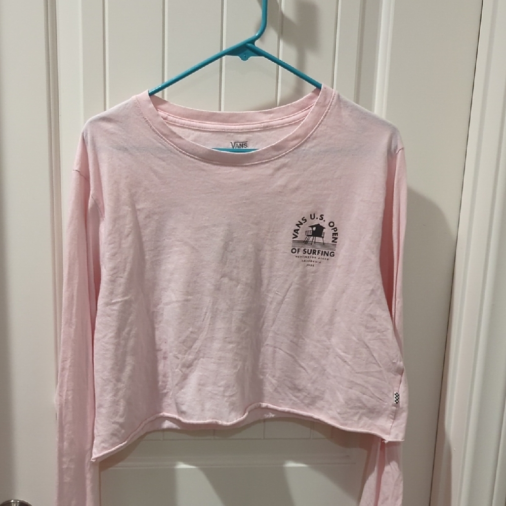 Vans Baby Pink Graphic Crop Top